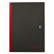 Oxford Black n’ Red bookbound notebook, A4, squared 96 Sheets