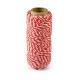 Cotton String Red/White ⌀1mm 35m
