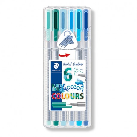 Triplus Fineliner 334SB6 My Ocean Colours, Staedtler