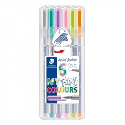 Flomāstera pildspalvas Triplus Fineliner 334SB6 Pastel Colours, Staedtler