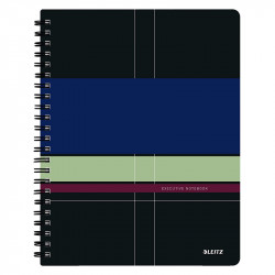 Leitz Executive Notebook A5 squared, wirebound with PP cover