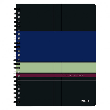 Leitz Executive Notebook A5 squared, wirebound with PP cover