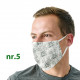 Washable Mens Face Masks 2 Ply 5 Pcs.