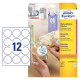Removable round labels ⌀60mm, Avery Zweckform