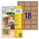 Brown Kraft Labels 62x42mm, Avery Zweckform