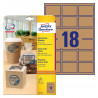 Brown Kraft Labels 62x42mm, Avery Zweckform