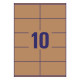Brown Kraft Labels 105 x 57 mm, Avery Zweckform