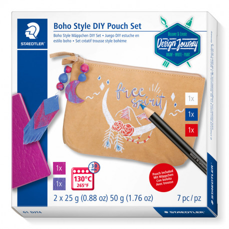 Komplekts Design Journey Trend Set Boho Style  DIY Pouch, Staedtler