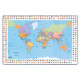 Bantex Desk Pad World Map 44x63cm