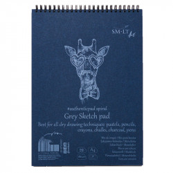 Sketch Pad Authentic Grey A5 Smiltainis