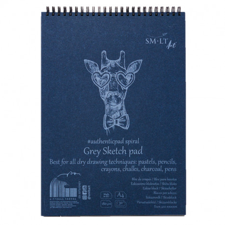 Sketch Pad Authentic Grey A5 Smiltainis