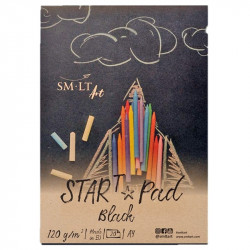 Black drawing pad StarT A4 Smiltainis
