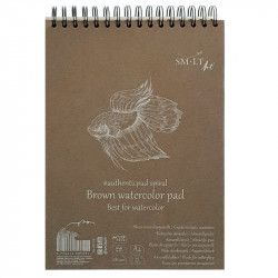 Brown Watercolor Pad Authentic A4 Smiltainis