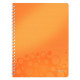 Leitz WOW Notebook A4 squared, wirebound with PP cover