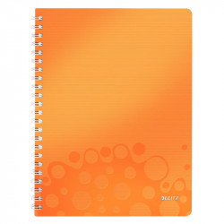 Leitz WOW Notebook A4 squared, wirebound with PP cover