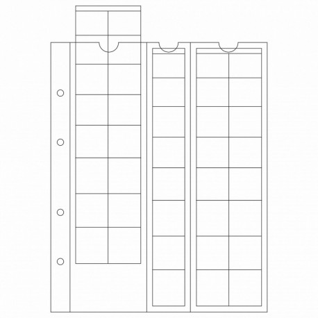 Coin Sheets Optima ⌀16.5 – 26 mm 5Pcs Leuchtturm