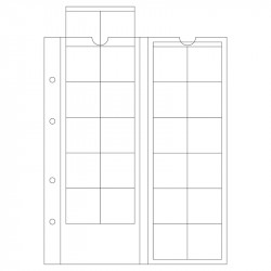 Coin Sheets Optima ⌀34 mm 5 Pcs Leuchtturm