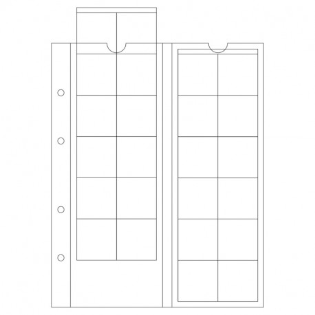 Coin Sheets Optima ⌀34 mm 5 Pcs Leuchtturm