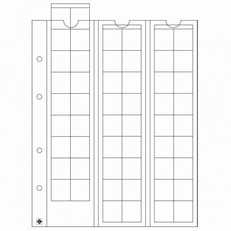 Coin Sheets Optima ⌀20 mm 5 Pcs Leuchtturm