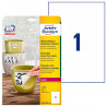 Weatherproof film labels 210x297mm, Colour Laser, B/W Laser, Copier, removable