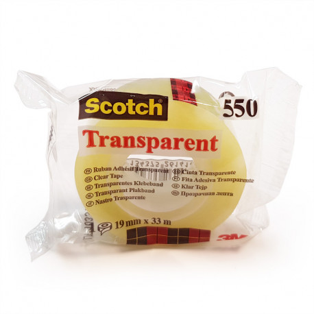 Līmlente 19 mm x 33 m Scotch Transparent 550, 3M