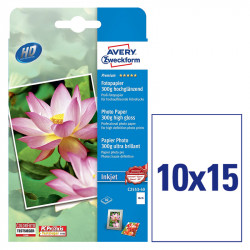 Fotopapīrs 10 x 15 cm 300 g/m² 40 lapas glancēts, Avery Zweckform