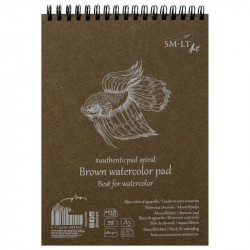 Brown Watercolor Pad Authentic A5 Smiltainis