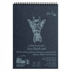 Sketch Pad Authentic Grey A4 Smiltainis