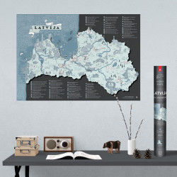 Scratch-off map “Places in Latvia”
