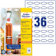 Removable Labels Oval 40 x 20 mm, Avery Zweckform