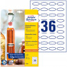 Removable Labels Oval 40 x 20 mm, Avery Zweckform