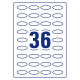 Removable Labels Oval 40 x 20 mm, Avery Zweckform