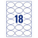 Removable Labels Oval 63.5 x 42.3 mm, Avery Zweckform