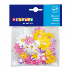 Flowers 36 pcs self-adhesive, Playbox