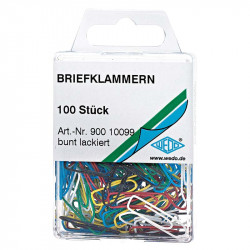 Colored Paper Clips 27 mm 100 Pcs., Wedo
