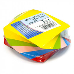 Mixed Color Note Paper 85 x 85 mm Spiral, Kreska