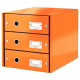 Drawer Cabinet Click & Store Leitz WOW 3 drawers