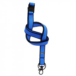 Flat Textile Lanyard 15 mm x 46 cm Blue, Tarifold