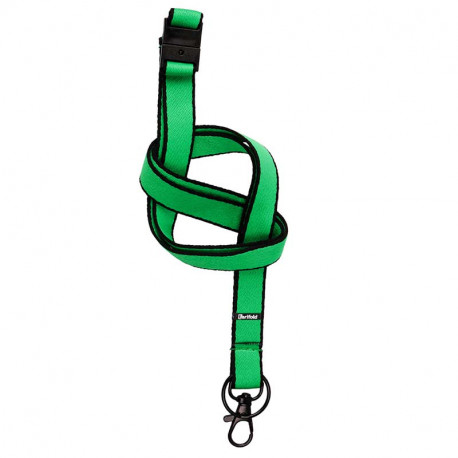 Flat Textile Lanyard 15 mm x 46 cm Green, Tarifold