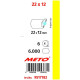 Labels for Hand Labelers 22 x 12 mm (deep-freeze) 6000 pcs., Meto