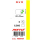 Labels for Hand Labelers 22 x 12 mm (white, removable) 6000 pcs., Meto