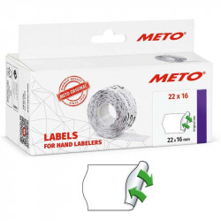 Labels for Hand Labelers 22 x 16 mm (white, removable) 6000 pcs., Meto