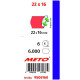 Labels for Hand Labelers 22 x 16 mm (red, removable) 6000 pcs., Meto