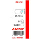 Labels for Hand Labelers 26 x 12 mm (deep-freeze) 6000 pcs., Meto