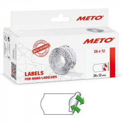 Labels for Hand Labelers 26 x 12 mm (white, removable) 6000 pcs., Meto