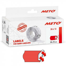Labels for Hand Labelers 26 x 12 mm (red, permanent) 6000 pcs., Meto