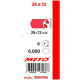 Labels for Hand Labelers 26 x 12 mm (red, permanent) 6000 pcs., Meto