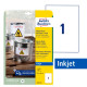 Weatherproof film labels 210x297mm, Inkjet, permanent