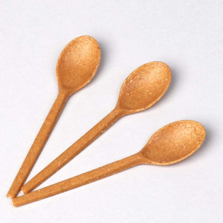 Wood Fibre Teaspoon 13 cm Reusable 100 pcs.