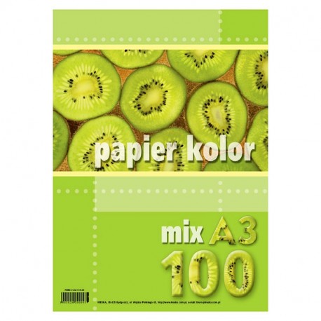 Krāsains papīrs Kolor Mix A3 80 g/m², Kreska